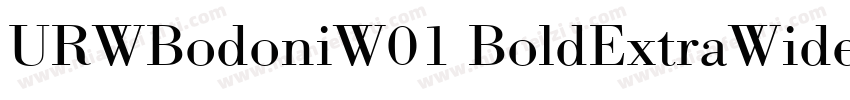 URWBodoniW01 BoldExtraWide字体转换
